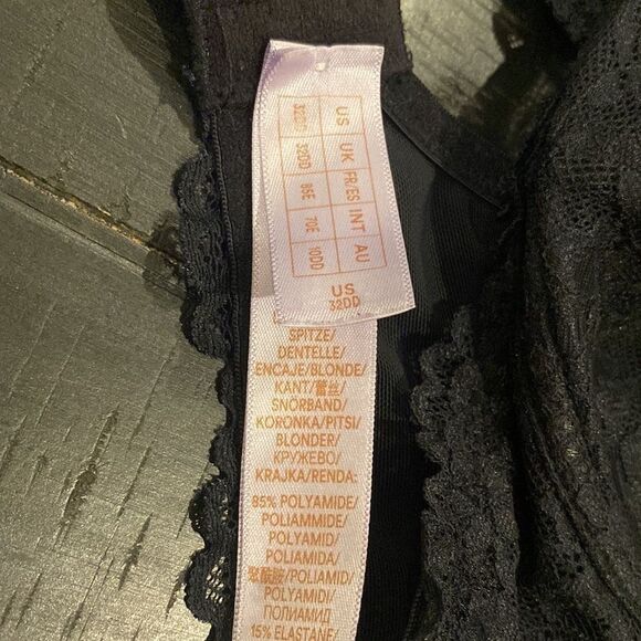 Savage X Fenty Black Underwire Lace Adjustable Strap Bra - Picture 7 of 8